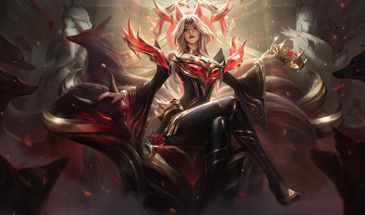 Splash-Art von Immortalized Legend Ahri