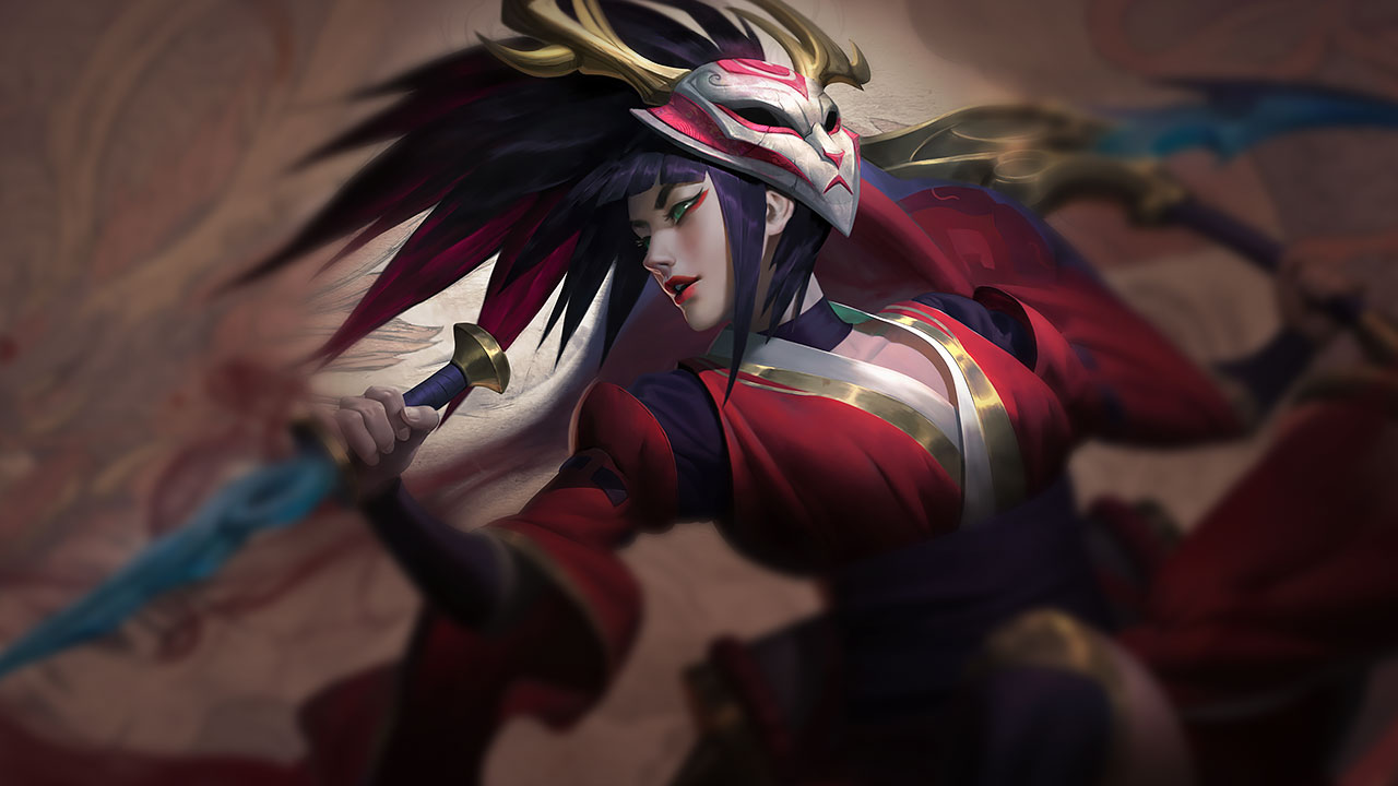 Splash-Art von Blutmond-Akali