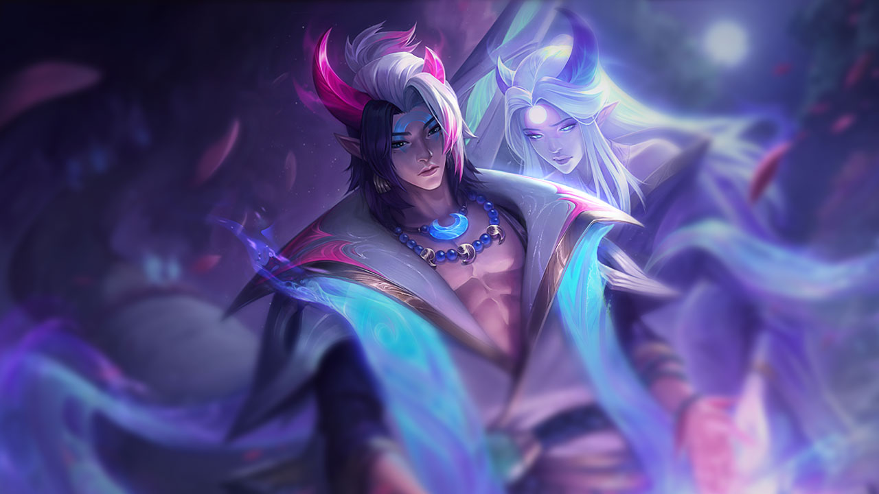 Splash-Art von Seelenblumen-Aphelios