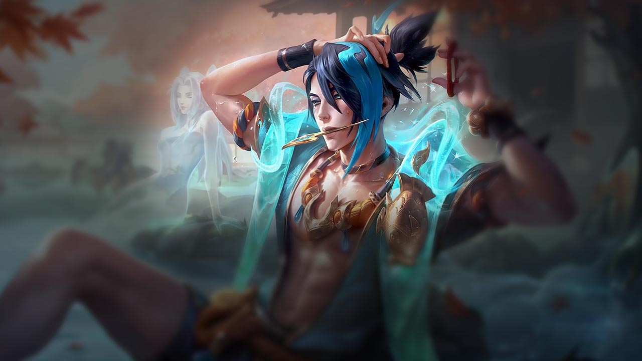 Splash-Art von Seelenblumenthermen-Aphelios (Prestige)