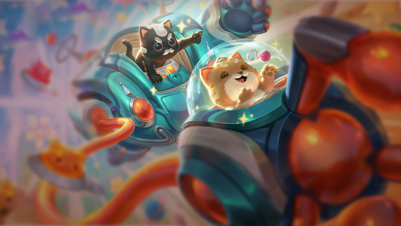 Splash-Art von Weltraum-Groove-Blitz & Crank Blitzcrank