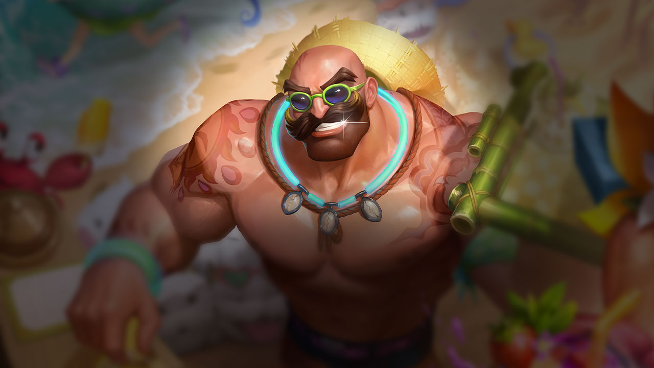 Splash-Art von Poolparty-Braum