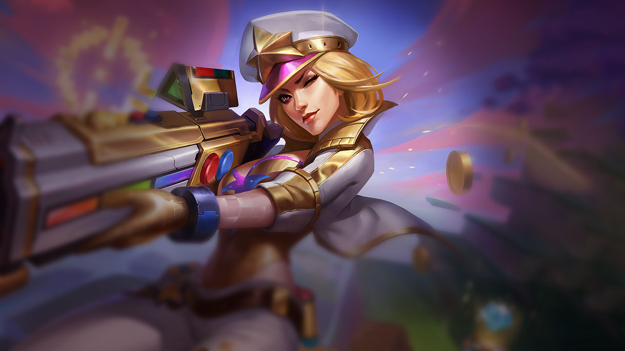 Splash-Art von Arcade-Caitlyn (Prestige)
