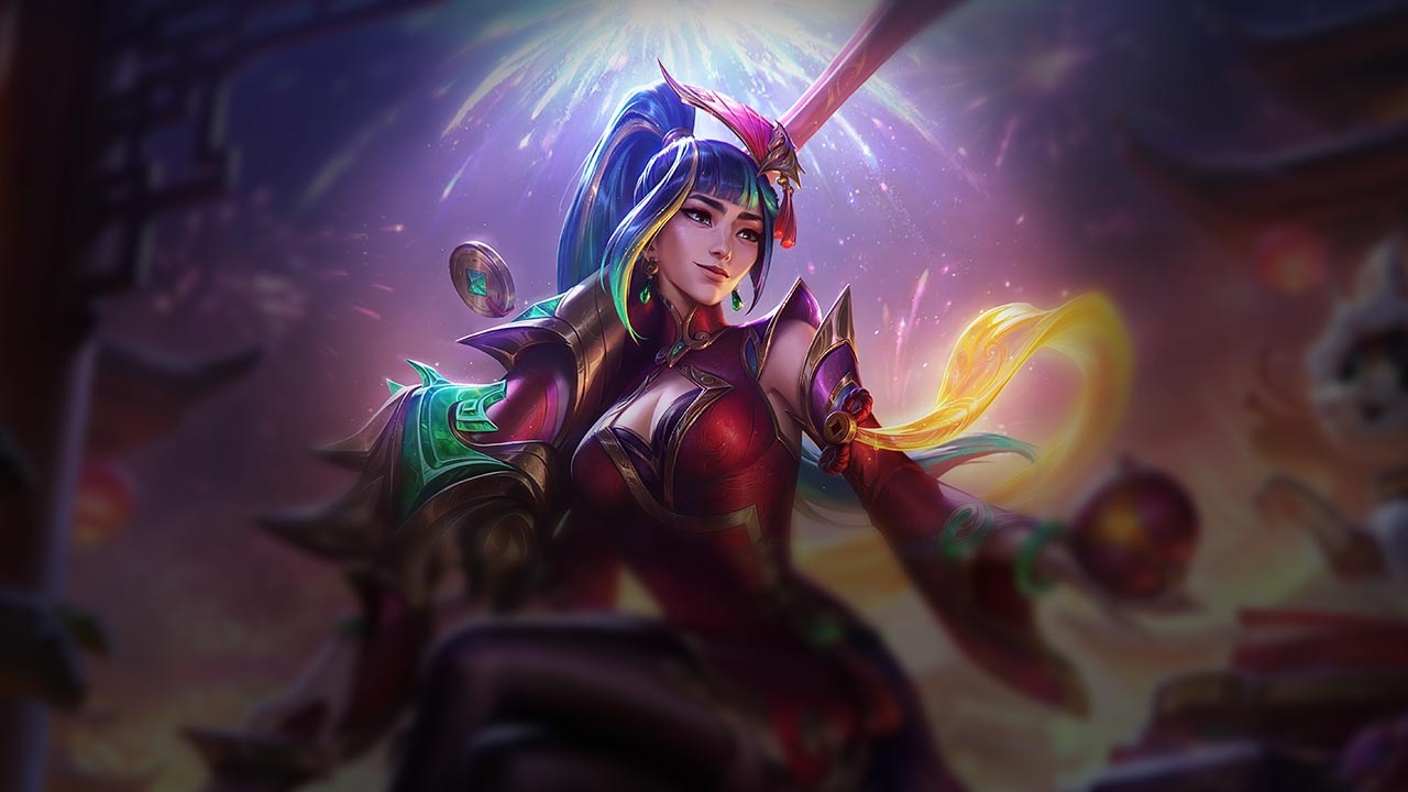Splash-Art von Feuerwerks-Caitlyn