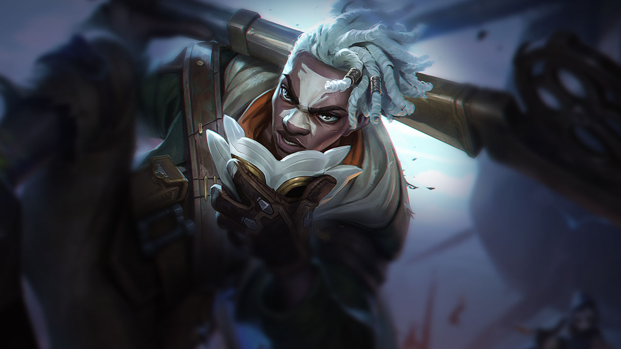 Splash-Art von Firelight-Ekko (Arcane)