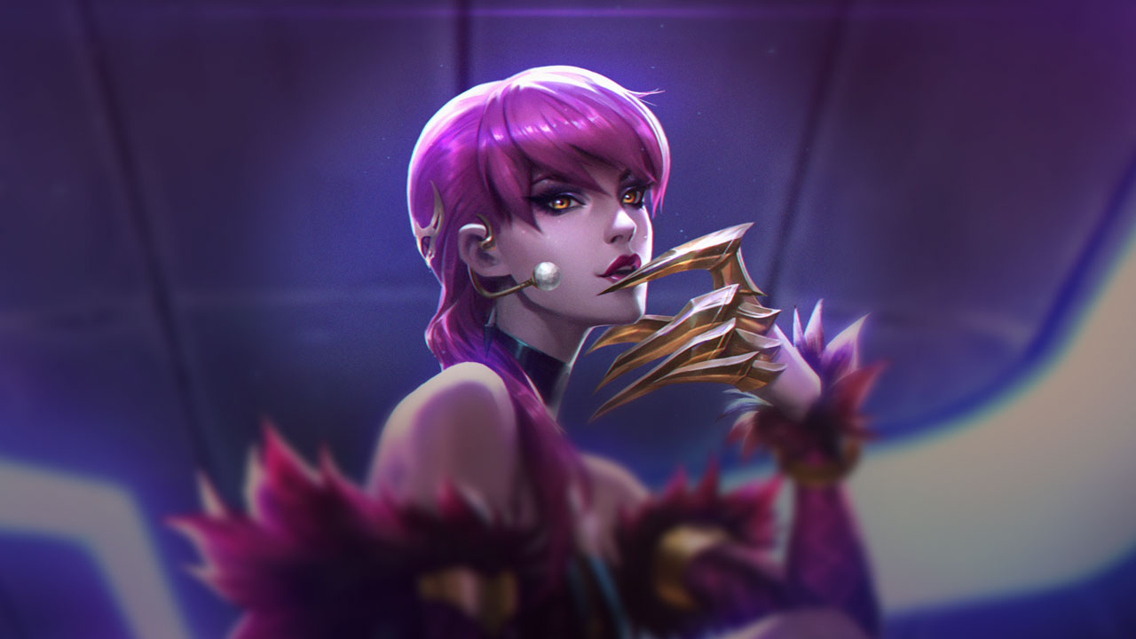 Splash-Art von K/DA-Evelynn
