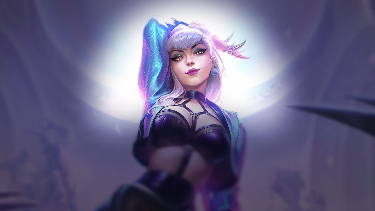 Splash-Art von K/DA ALL OUT-Evelynn