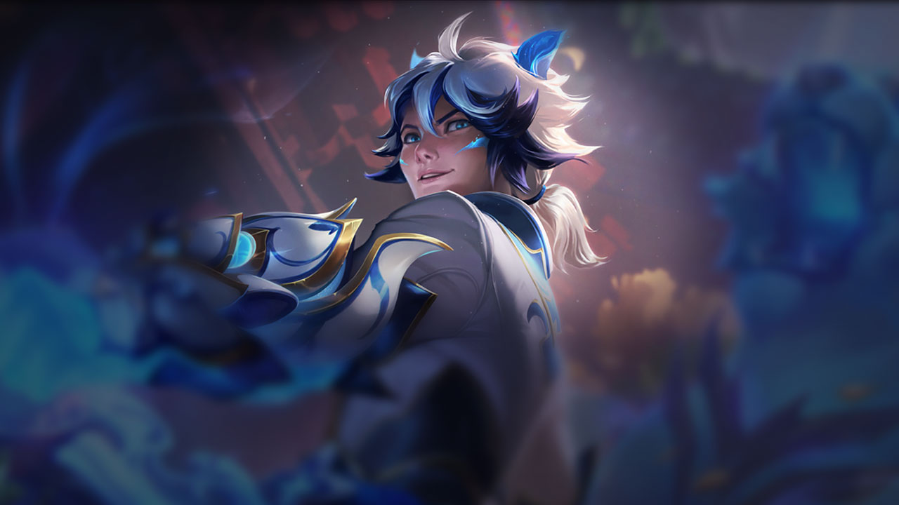 Splash-Art von Porzellan-Ezreal