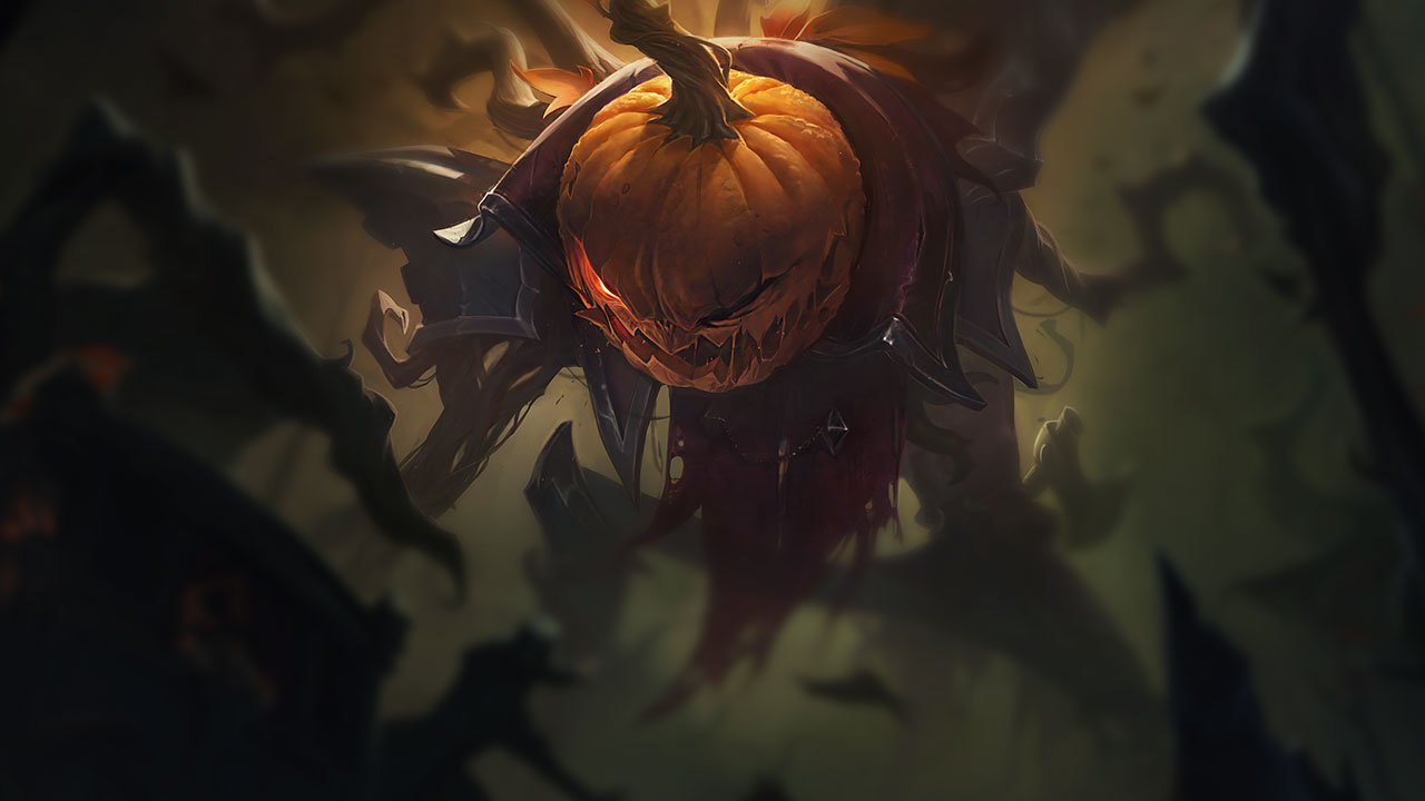 Splash-Art von Kürbiskopf-Fiddlesticks