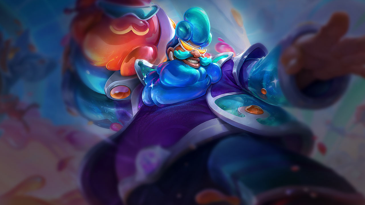 Splash-Art von Weltraum-Groove-Gragas