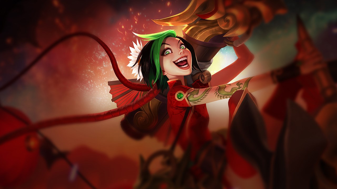 Splash-Art von Feuerwerks-Jinx