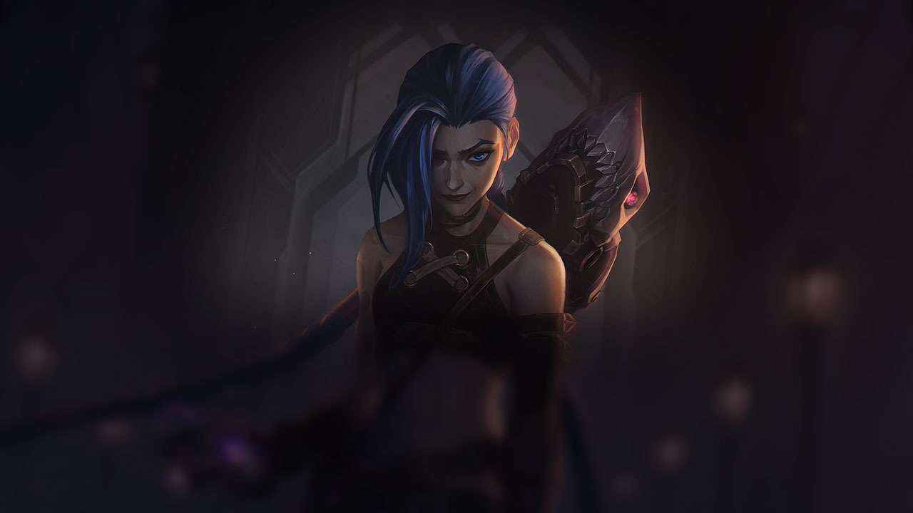 Splash-Art von Gegnerin Jinx (Arcane)