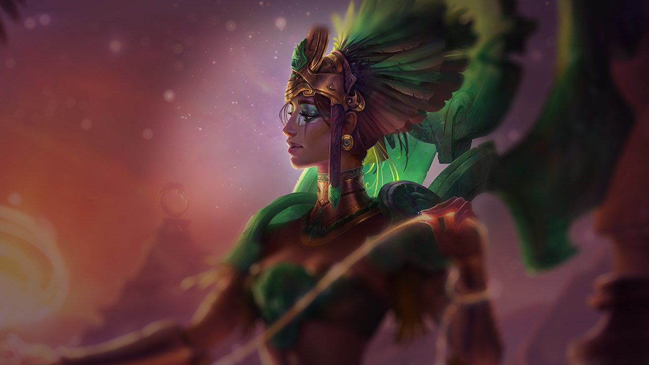 Splash-Art von Sonnengöttin Karma