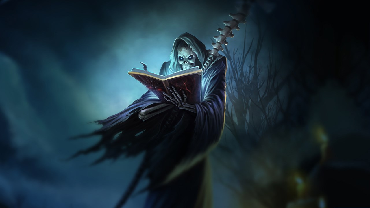 Splash-Art von Sensenmann-Karthus