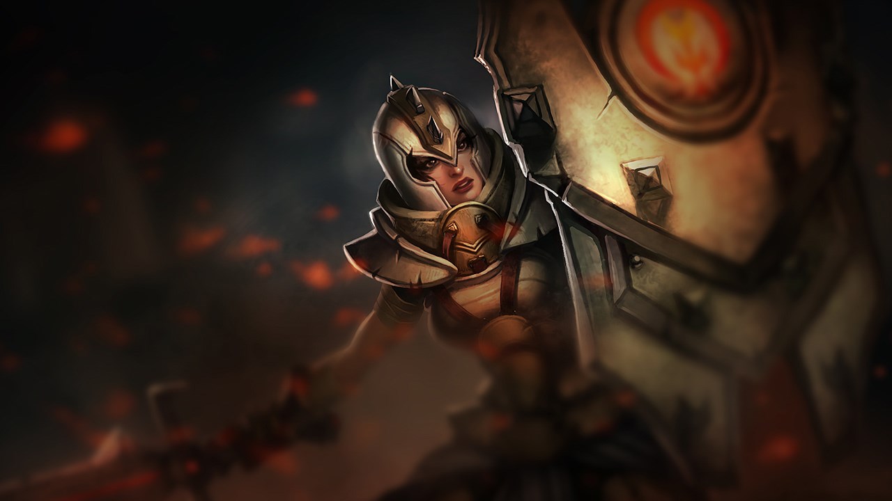 Splash-Art von Verteidiger-Leona