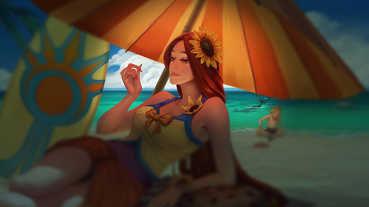 Splash-Art von Poolparty-Leona