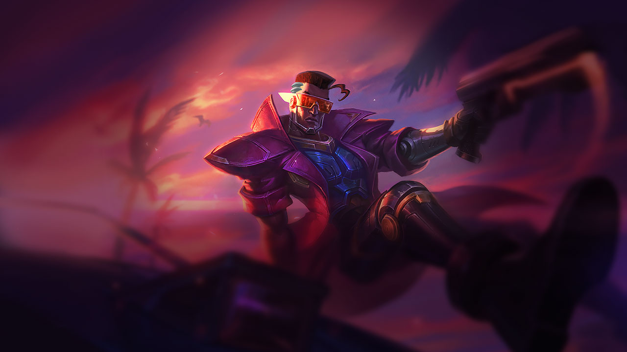 Splash-Art von Demacia Vice Lucian