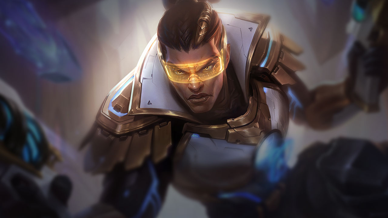 Splash-Art von Pulsfeuer-Lucian (Prestige)