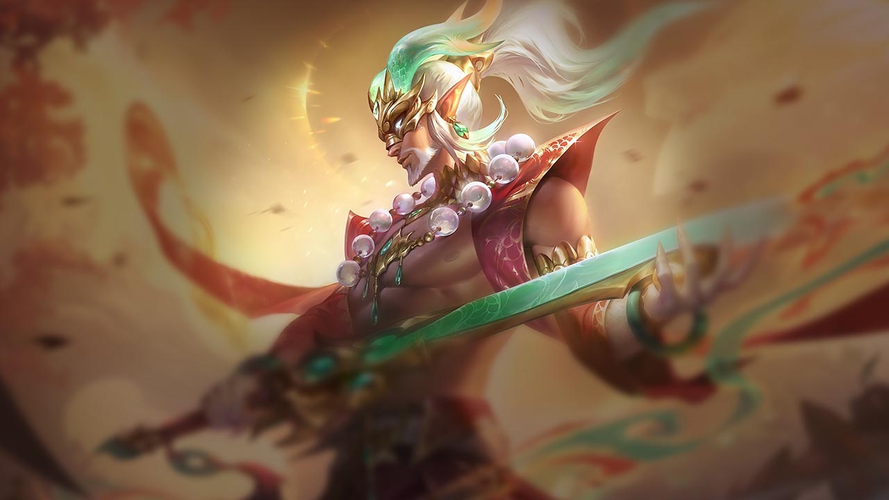 Splash-Art von Himmelsschuppen-Master Yi