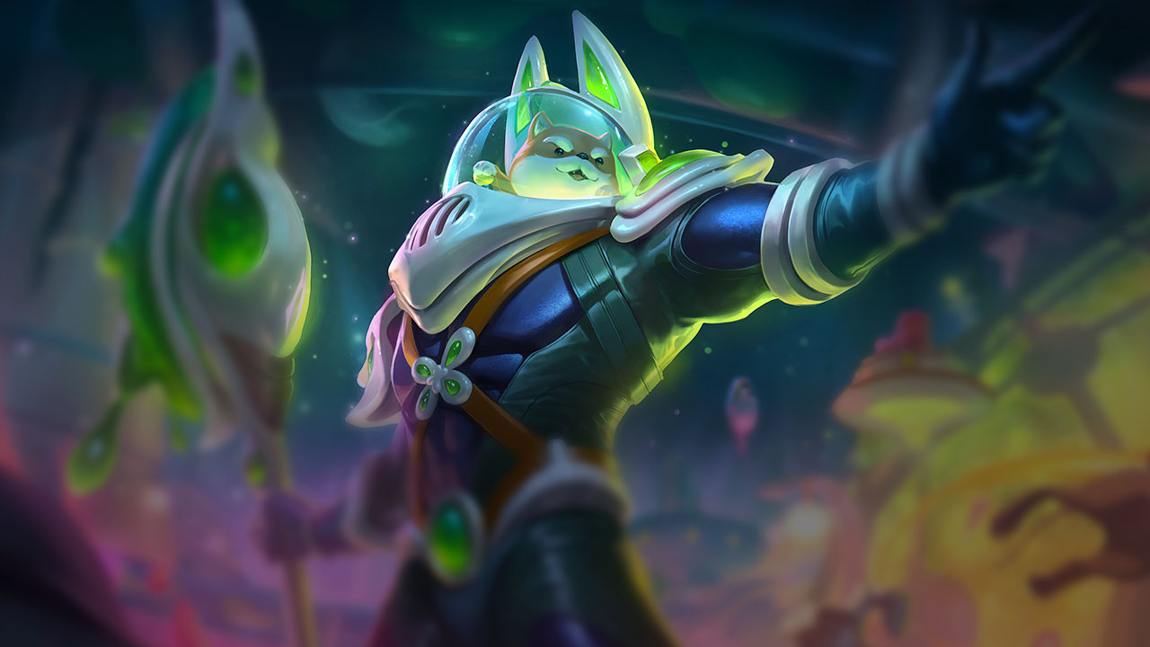 Splash-Art von Weltraum-Groove-Nasus