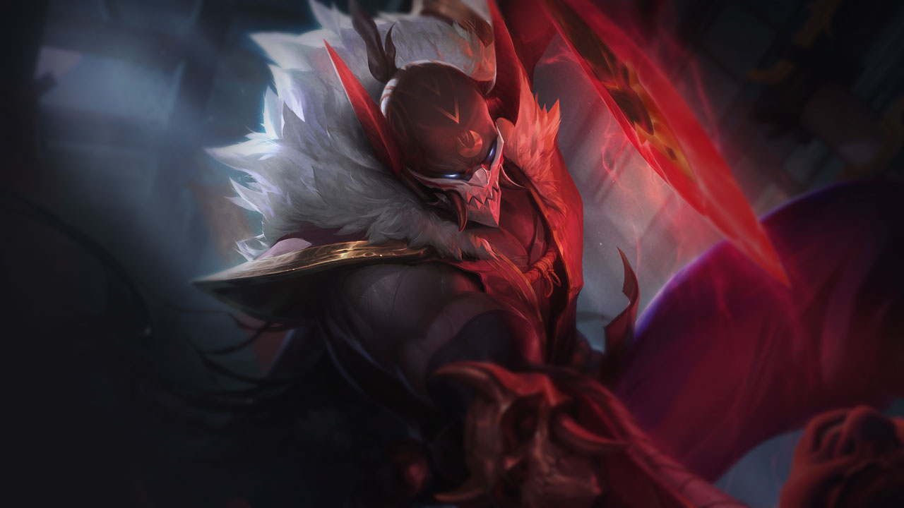 Splash-Art von Blutmond-Pyke
