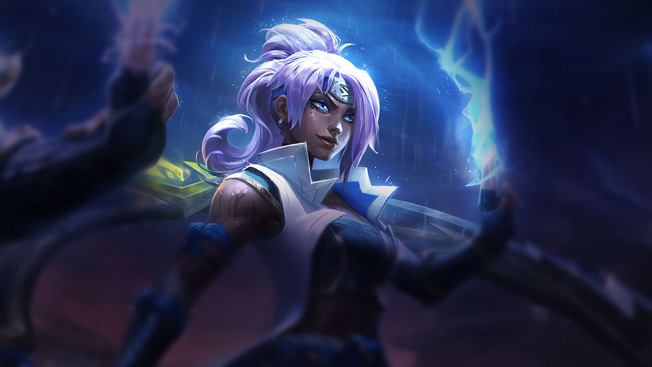 Splash-Art von Schockklingen-Qiyana