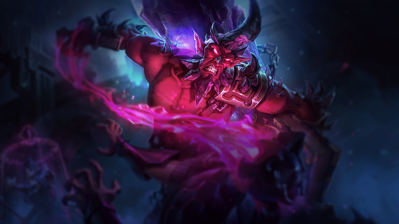 Splash-Art von Dunkelkristall-Ryze