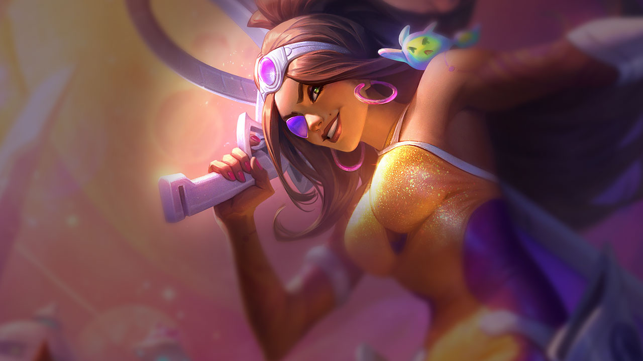 Splash-Art von Weltraum-Groove-Samira