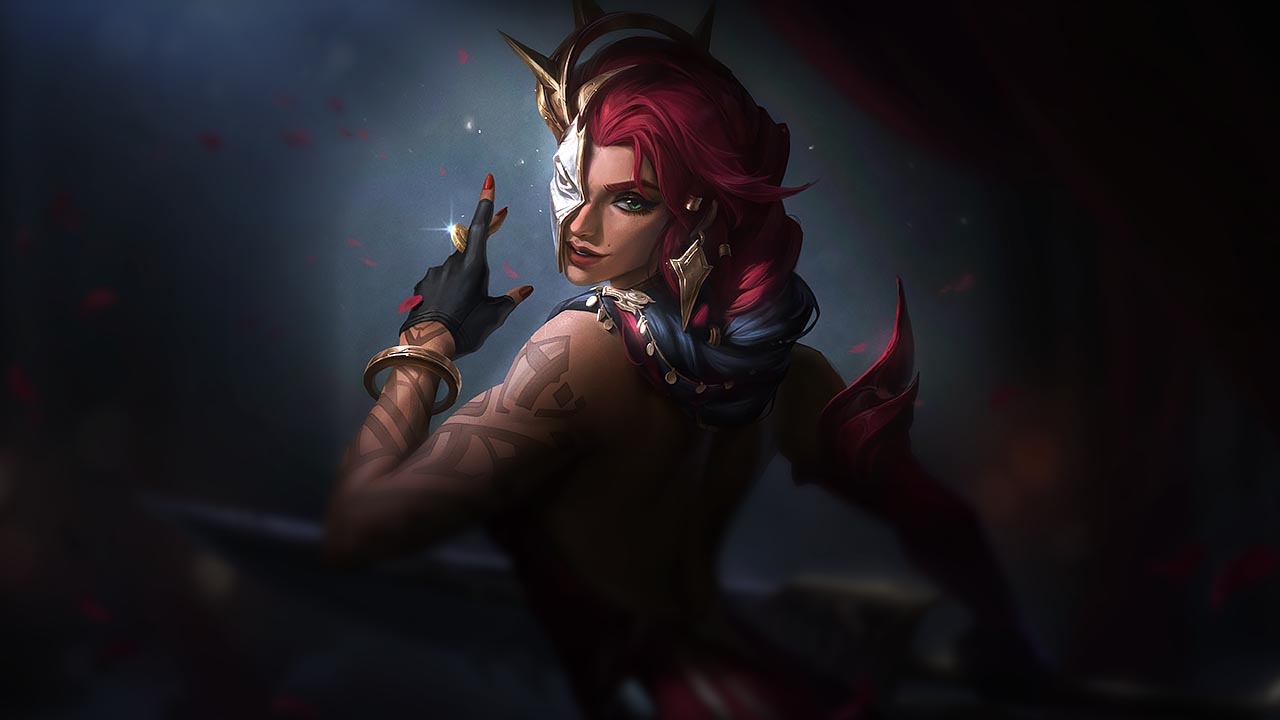 Splash-Art von Maske der Schwarzen Rose Samira