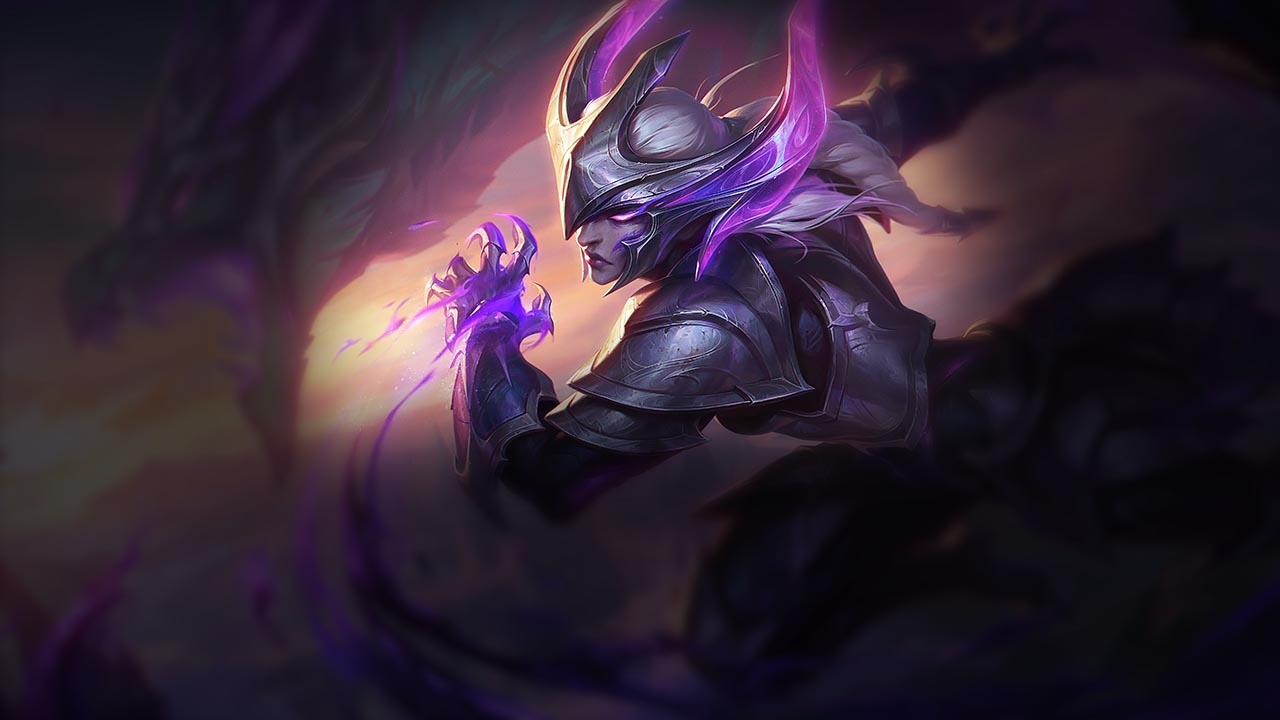 Splash-Art von Dunkelflammen-Shyvana