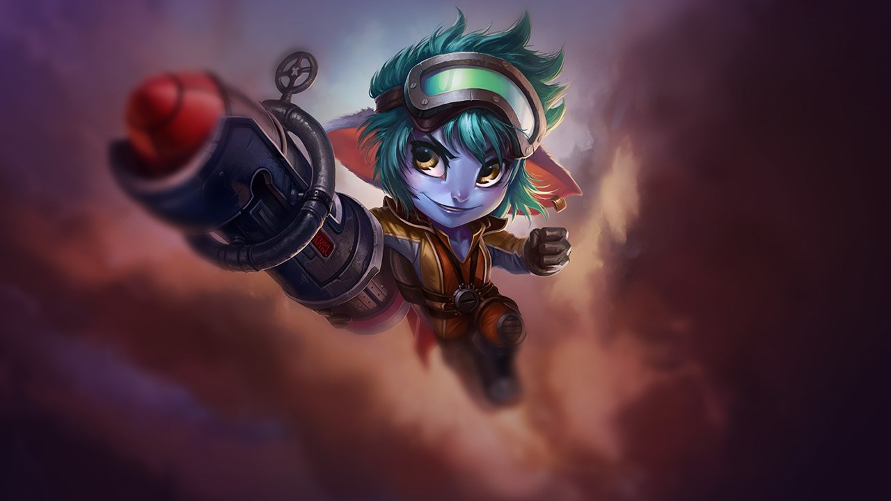 Splash-Art von Raketenritt-Tristana