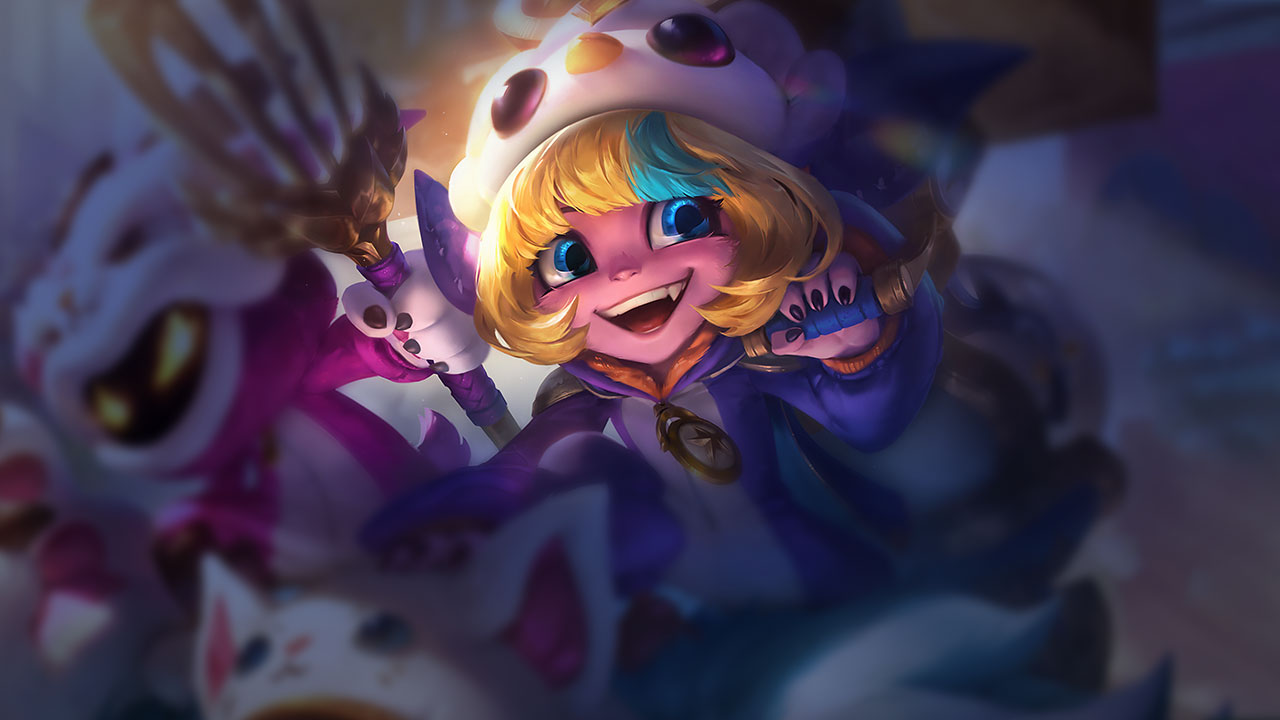 Splash-Art von Pingu-Cosplay-Tristana