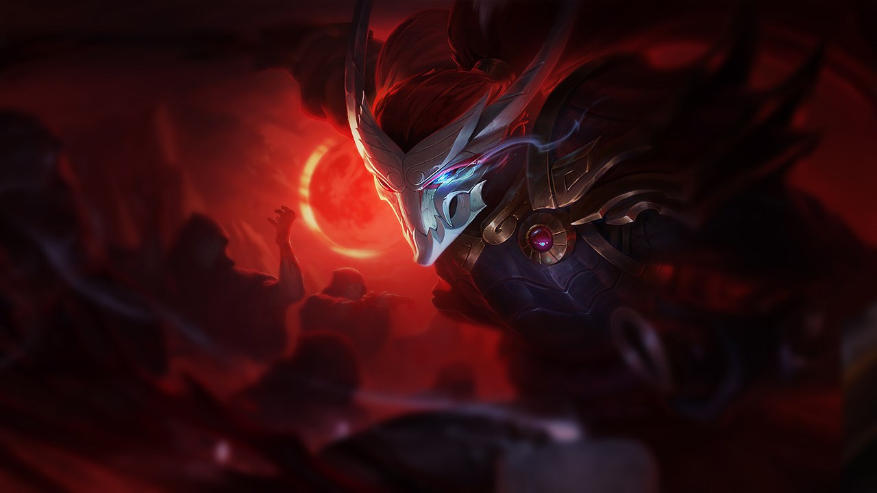Splash-Art von Blutmond-Yasuo