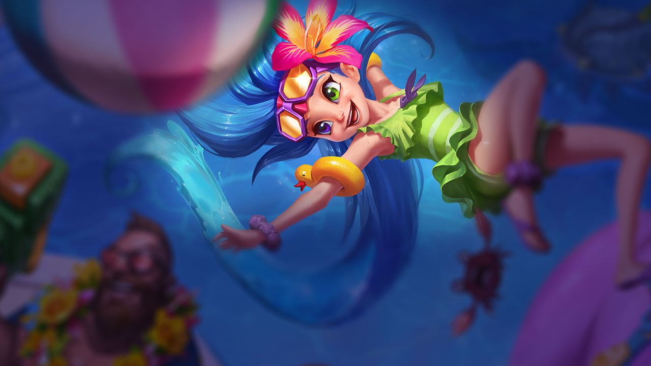 Splash-Art von Poolparty-Zoe